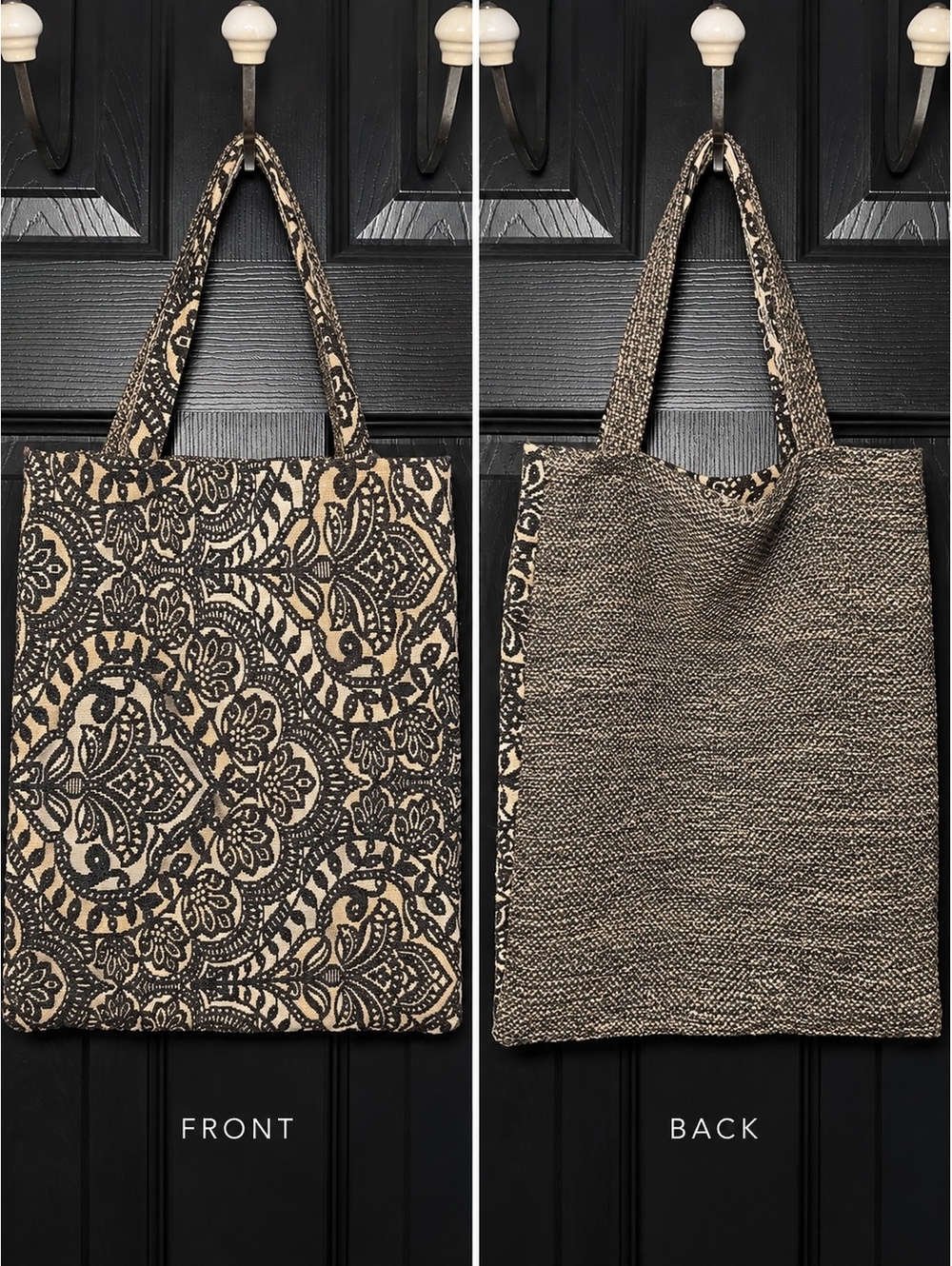 Patterned tote bag